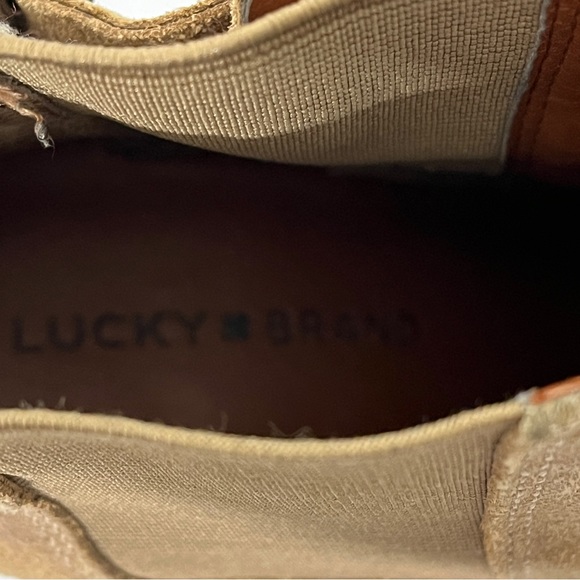 Lucky Brand Esperanza Boots Leather Sesame Ankle Boots - Picture 8 of 9